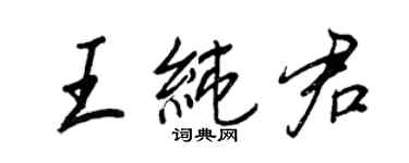 王正良王純君行書個性簽名怎么寫