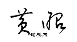 梁錦英黃昭草書個性簽名怎么寫
