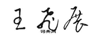 駱恆光王飛展草書個性簽名怎么寫