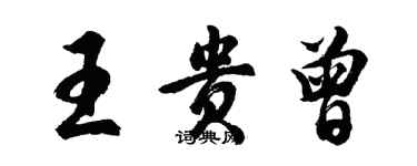 胡問遂王貴曾行書個性簽名怎么寫