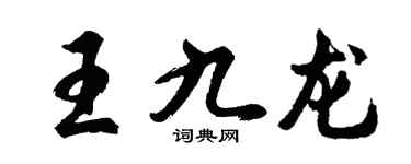 胡問遂王九龍行書個性簽名怎么寫