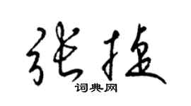 梁錦英張捷草書個性簽名怎么寫