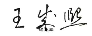 駱恆光王成熙草書個性簽名怎么寫