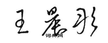 駱恆光王晨彤草書個性簽名怎么寫