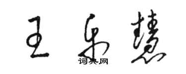 駱恆光王樂慧草書個性簽名怎么寫