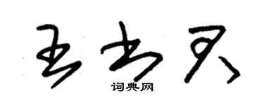 朱錫榮王書君草書個性簽名怎么寫