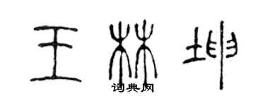 陳聲遠王林坤篆書個性簽名怎么寫