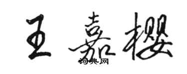 駱恆光王嘉櫻行書個性簽名怎么寫