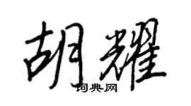 王正良胡耀行書個性簽名怎么寫