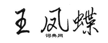 駱恆光王鳳蝶行書個性簽名怎么寫