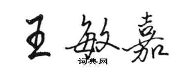 駱恆光王敏嘉行書個性簽名怎么寫