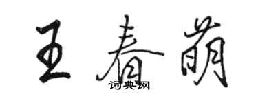 駱恆光王春萌行書個性簽名怎么寫