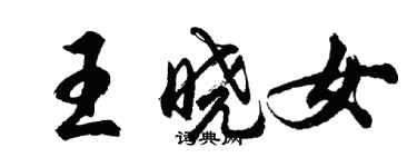 胡問遂王曉女行書個性簽名怎么寫