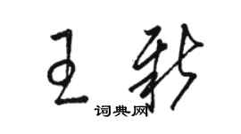 駱恆光王新草書個性簽名怎么寫