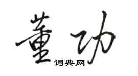 駱恆光董功行書個性簽名怎么寫