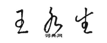 駱恆光王水生草書個性簽名怎么寫