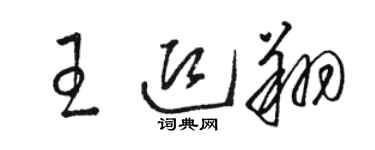 駱恆光王迎翔草書個性簽名怎么寫