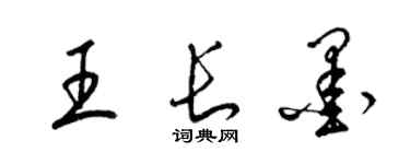 梁錦英王長墨草書個性簽名怎么寫