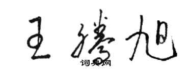 駱恆光王騰旭草書個性簽名怎么寫