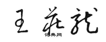 駱恆光王莊龍草書個性簽名怎么寫