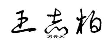 曾慶福王志柏草書個性簽名怎么寫