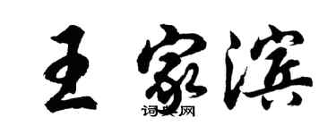 胡問遂王家濱行書個性簽名怎么寫