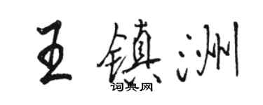 駱恆光王鎮洲行書個性簽名怎么寫