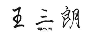 駱恆光王三朗行書個性簽名怎么寫