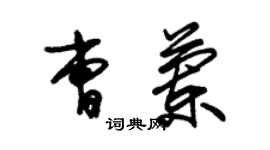 朱錫榮曹蘭草書個性簽名怎么寫