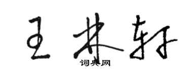 駱恆光王林軒草書個性簽名怎么寫