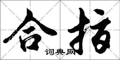 胡問遂合指行書怎么寫