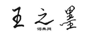 駱恆光王之墨行書個性簽名怎么寫