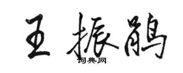 駱恆光王振鵑行書個性簽名怎么寫