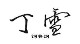 駱恆光丁雪行書個性簽名怎么寫