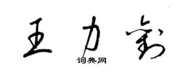 梁錦英王力劉草書個性簽名怎么寫