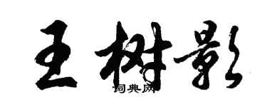 胡問遂王樹影行書個性簽名怎么寫