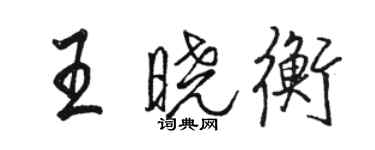 駱恆光王曉衡行書個性簽名怎么寫