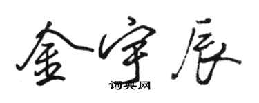 駱恆光金宇辰行書個性簽名怎么寫