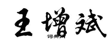 胡問遂王增斌行書個性簽名怎么寫