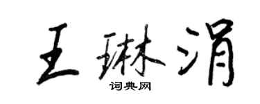 王正良王琳涓行書個性簽名怎么寫