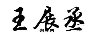 胡問遂王展丞行書個性簽名怎么寫