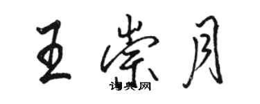 駱恆光王崇月行書個性簽名怎么寫