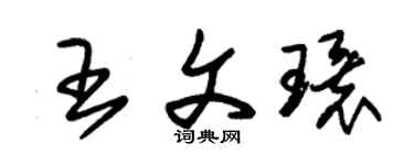 朱錫榮王文環草書個性簽名怎么寫