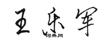 駱恆光王樂軍行書個性簽名怎么寫