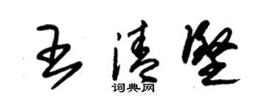 朱錫榮王清堅草書個性簽名怎么寫