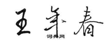 駱恆光王年春行書個性簽名怎么寫