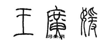 陳墨王廣媛篆書個性簽名怎么寫