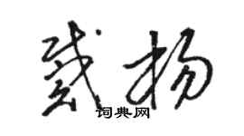 駱恆光戴楊草書個性簽名怎么寫
