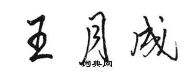 駱恆光王月成行書個性簽名怎么寫