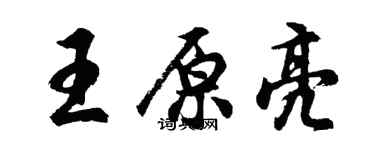 胡問遂王原亮行書個性簽名怎么寫